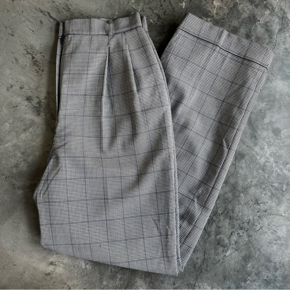 Lauren Ralph Lauren Vintage Houndstooth High Waisted Trousers